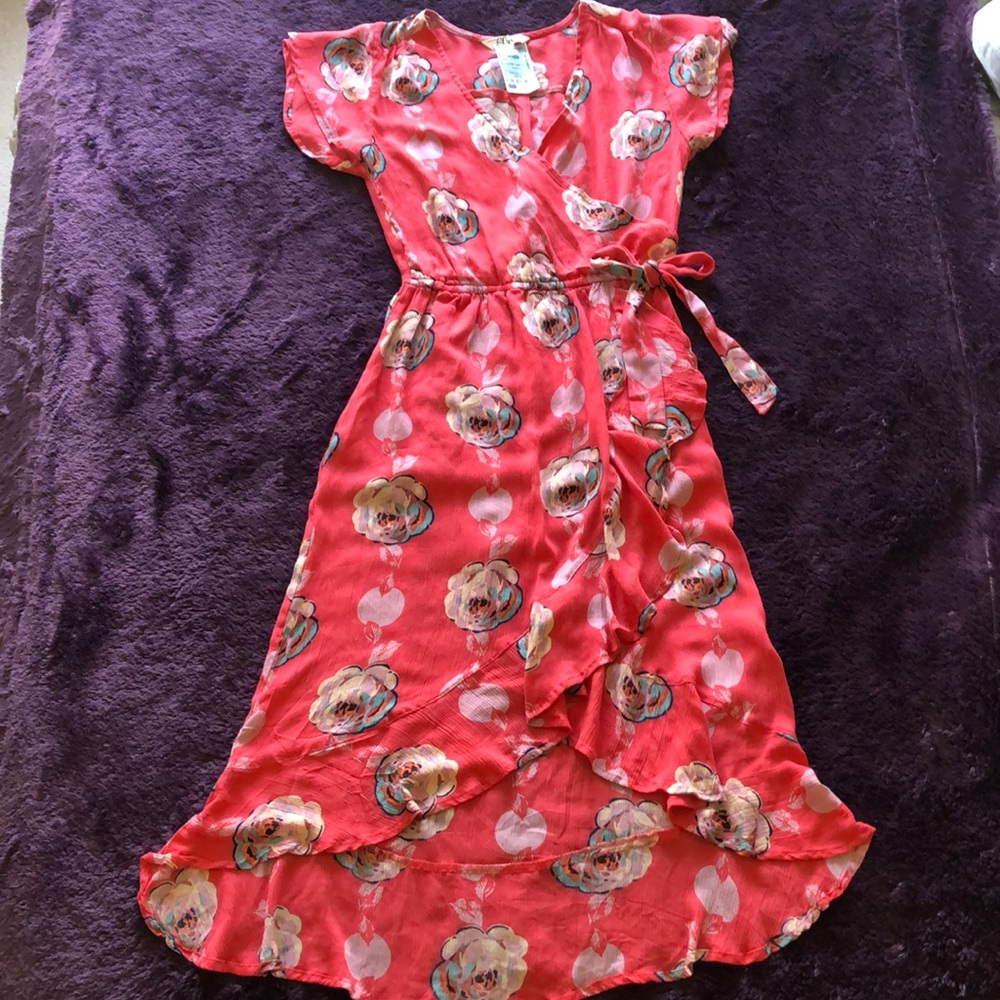 High-Lo Floral Dress